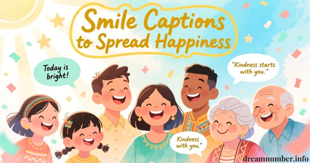 Smile Captions to Spread Happiness